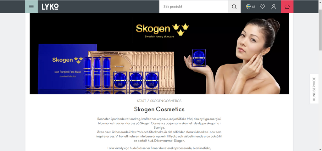 Skogen just got in to LYKO.com online platform. Sweden's biggest online beauty store